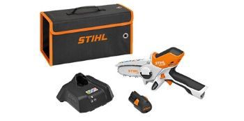 foto de mini sierra bateria stihl